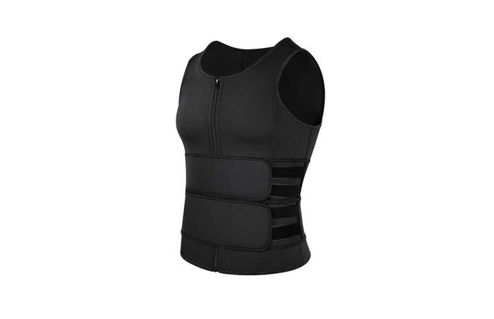 Compression Sculpting Sauna Fat Burn Zipper Vest For Men