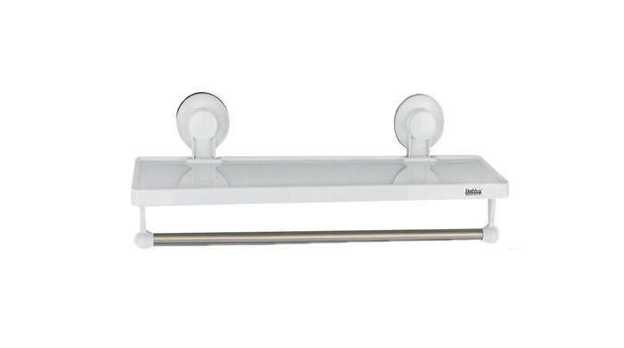 Bathlux Shelf With Handtowel Rack With Suction Cup