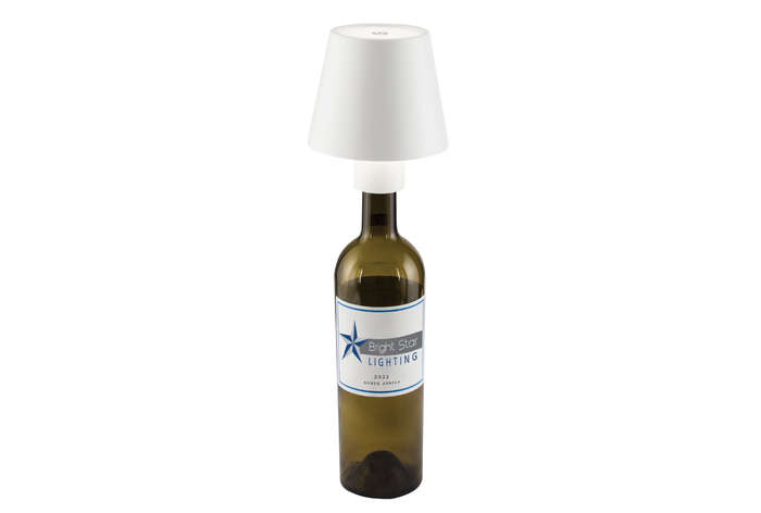 Rechargeable Wine Bottle Table Lamp---White