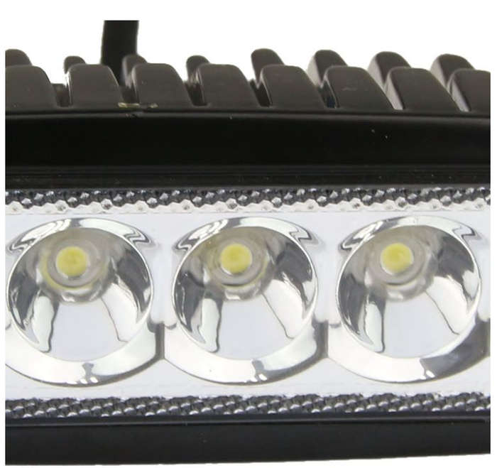 18W Spot Work Light Strip Jeep Off-road Light Bar Waterproof for 2