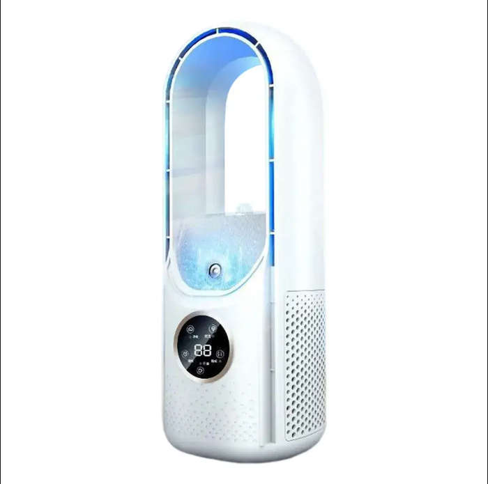 Bladeless Portable Table Fan Use Silent Water Mist Spray