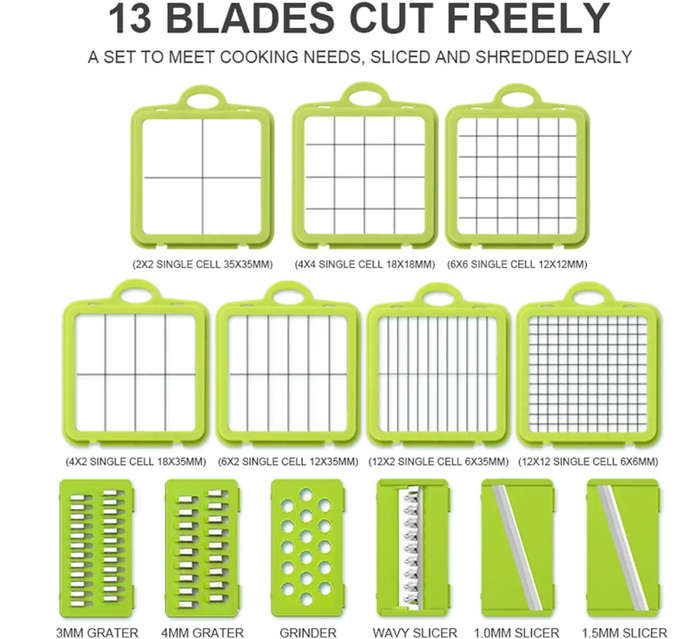 22 Pieces veggie slicer