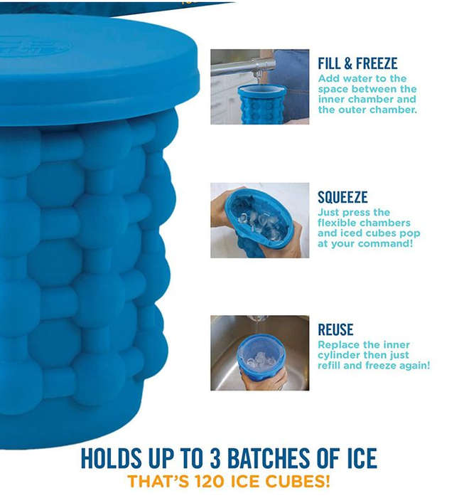 Ice Cube Maker Silicone Bucket