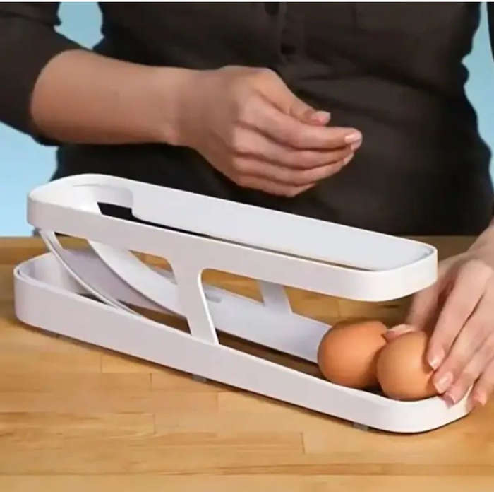 Convenient Egg Dispenser and Storage all in One. - White