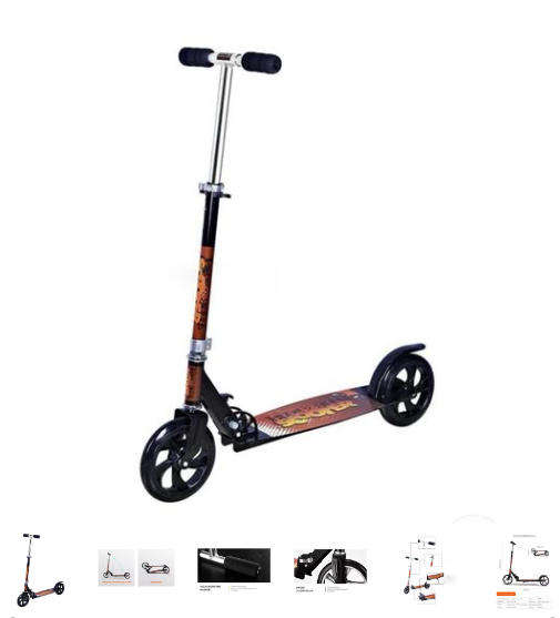 Folding Aluminum Adult Kick Scooter Two Big Wheel Street Scooter