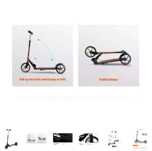 Folding Aluminum Adult Kick Scooter Two Big Wheel Street Scooter