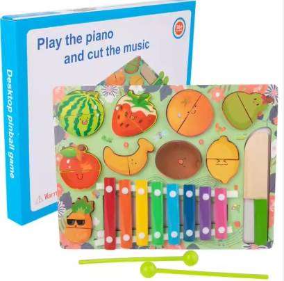 Children's Multi-functional Music Toy for Cutting Fruit and Tapping Piano