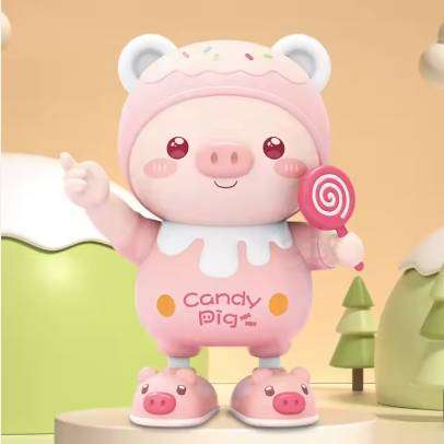 Interactive Dancing Pig Electronic Pets With Swing Light Music