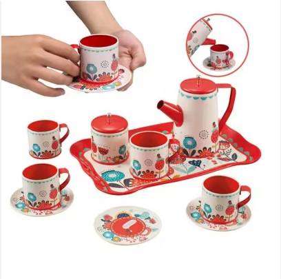 Kids Tea Set Pretend Play Princess Tea Party Set Toy for Little Girls