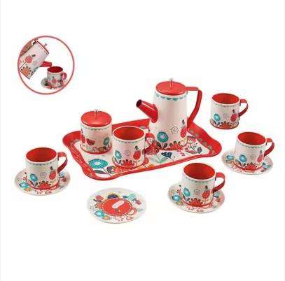 Kids Tea Set Pretend Play Princess Tea Party Set Toy for Little Girls