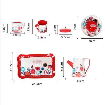 Kids Tea Set Pretend Play Princess Tea Party Set Toy for Little Girls