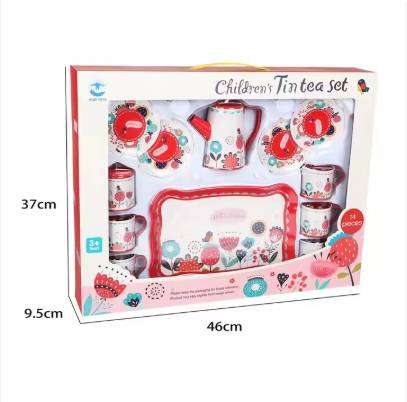 Kids Tea Set Pretend Play Princess Tea Party Set Toy for Little Girls