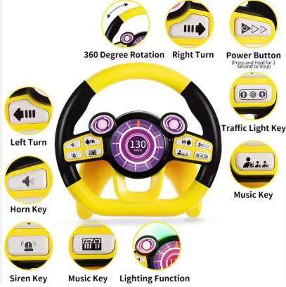 Children's Simulation Mini Steering Wheel Simulated Steering Wheel Toys for Toddlers