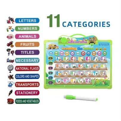 English Learning and Drawing Early Educational Toys Green Learning Tablet For Kids