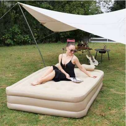 Modern Air Mattress with Two Pillows for Outdoor Camping