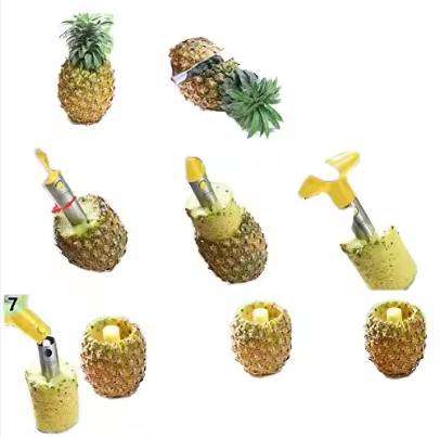 Pineapple Easy Slicer Pineapple Corer Slicer Cutter Peeler Stainless Steel Kitchen Gadget