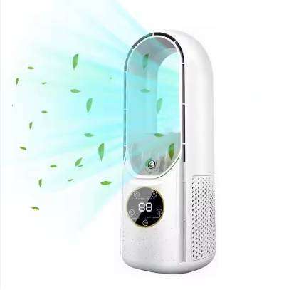 Small Quiet Electric Bladeless Fan Household Use for Air Cooling With Low Noise