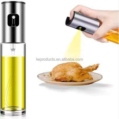 100ml Glass Container Oil Dispenser Oil Spray Bottle for Kitchen Cooking
