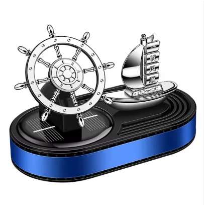 Solar Car Mounted Fragrance Rotating Helmsman Smooth Sailing Car Perfume Center Console Decoration