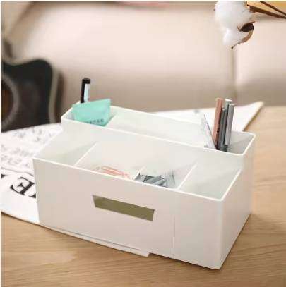 Office Storage Box, Cosmetic Accessories Organizer, Stationery Pencil Container Desktop Supplies