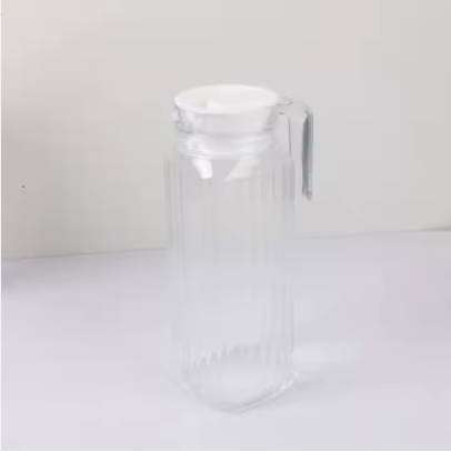 Transparent Clear Round 2L Fall Resistant Glass Water Pitcher Bottle
