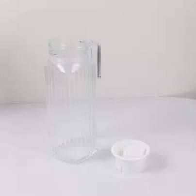 Transparent Clear Round 2L Fall Resistant Glass Water Pitcher Bottle