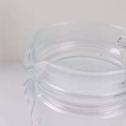 Transparent Clear Round 2L Fall Resistant Glass Water Pitcher Bottle