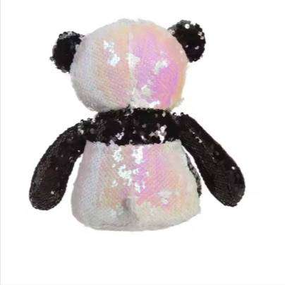 Reversible Sequin Fabric Panda Plush Toy Doll