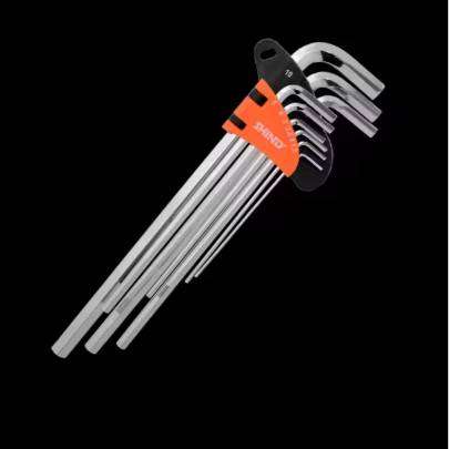 9Pcs Flat End Hexagonal Key Set Long Length Allen Torx Key