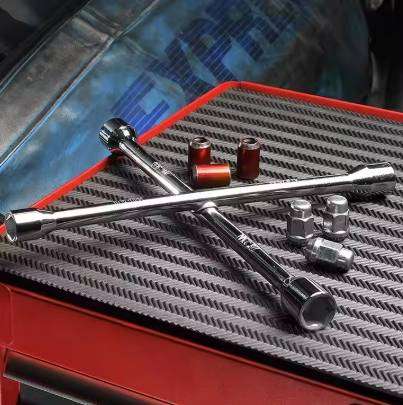 4-Way Cross Lug Wrench Tire Repair Tool Iron Wrench