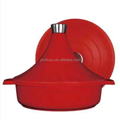 Nonstick Two Lids Induction Die Cast Aluminum Tagine Moroccan Pot