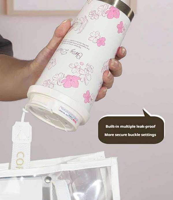 Double Wall Stainless Steel Vacuum Insulated Tumbler with Straw