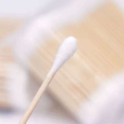 Double Head Plastic Stick Bamboo Cotton Swabs for Makeup Removal