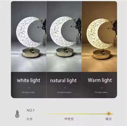 Acrylic Moon Table Lamps for Bedroom Bedside