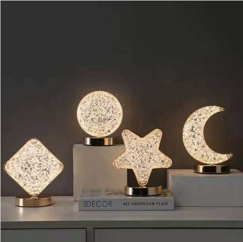Acrylic Moon Table Lamps for Bedroom Bedside