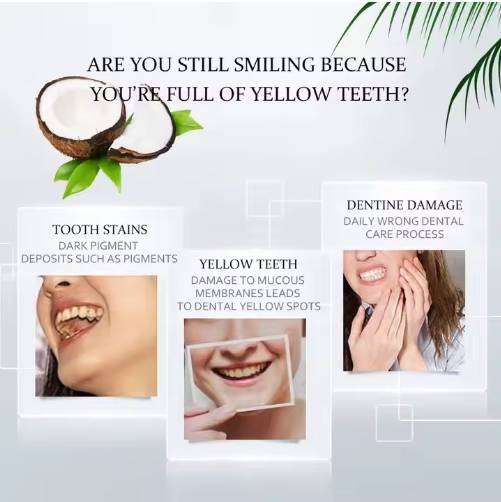 Activated Coconut Bamboo Charcoal Toothpaste Teeth Whitening Tartar Remover Cleaner