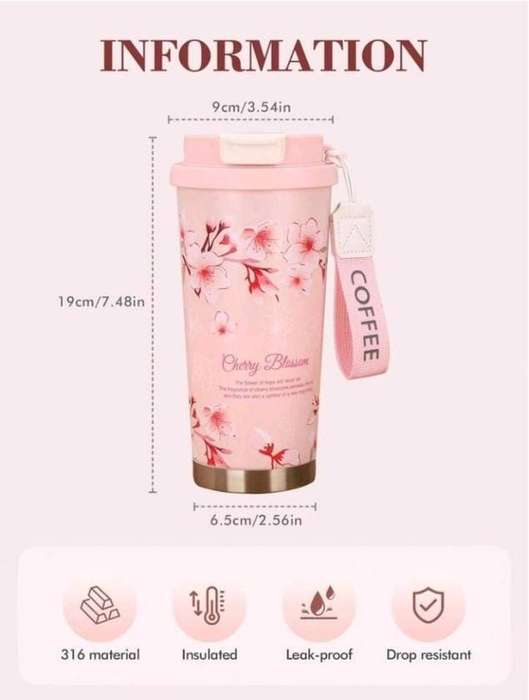 Double Wall Stainless Steel Vacuum Insulated Tumbler Portable Coffee Mug for Camping