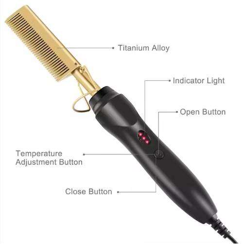 Hot Comb Straightener Electric Hair Straightener