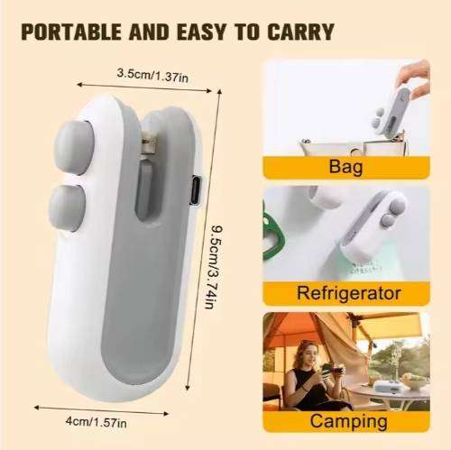 Portable Mini Bag Sealer Handheld USB Rechargeable Bag Sealing Machine