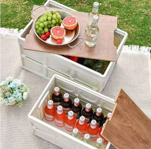 Outdoor Camping Storage Container Box Fold-able Car Storage Box Multi-functional Storage Box