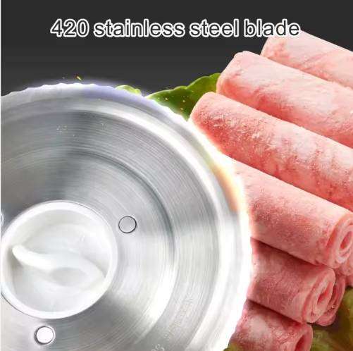 Electric Meat Slicer, Adjustable Thickness, Easy to Clean Perfect for Home & Small Res
