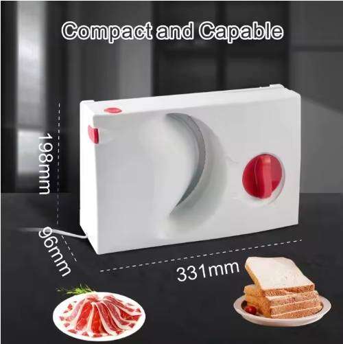 Electric Meat Slicer, Adjustable Thickness, Easy to Clean Perfect for Home & Small Res