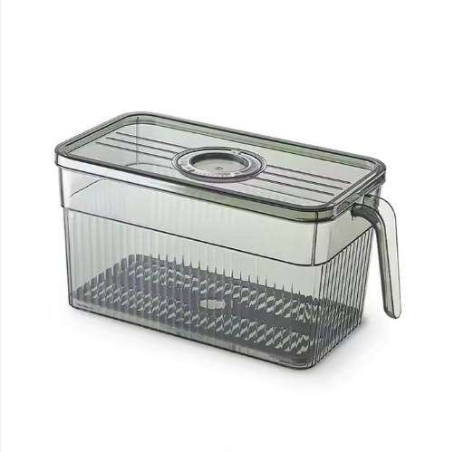 Plastic Refrigerator Storage Box Kitchen Food Fresh Storage Bin Fridge Storage Container With Handle