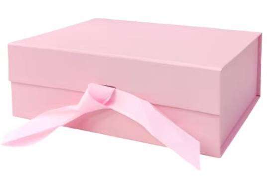 Magnetic Cardboard Gift Box with Ribbon Rectangle