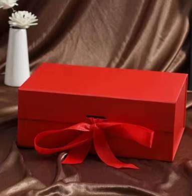 Gift Box with Ribbon and Magnetic Closure Luxury Packaging Sturdy Foldable Box for Gifts