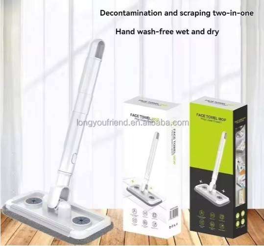 Portable Self-Squeezing Mini Mop 360 Degree Rotating Desktop Mini Sponge Mop Multi-Function
