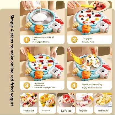 Electric Homemade Stir Yogurt Maker Machine DIY Small Fried Ice Tray Sets for Children
