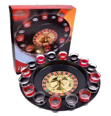 16 Shot Glasses Set Crazy Part Challenges Russian Roulette Wheel Drinking Game Set