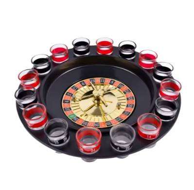 16 Shot Glasses Set Crazy Part Challenges Russian Roulette Wheel Drinking Game Set