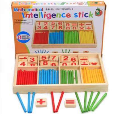 Wooden Counting Toys Count the Sticks Educational Wooden Toys for Kid Math Toys
